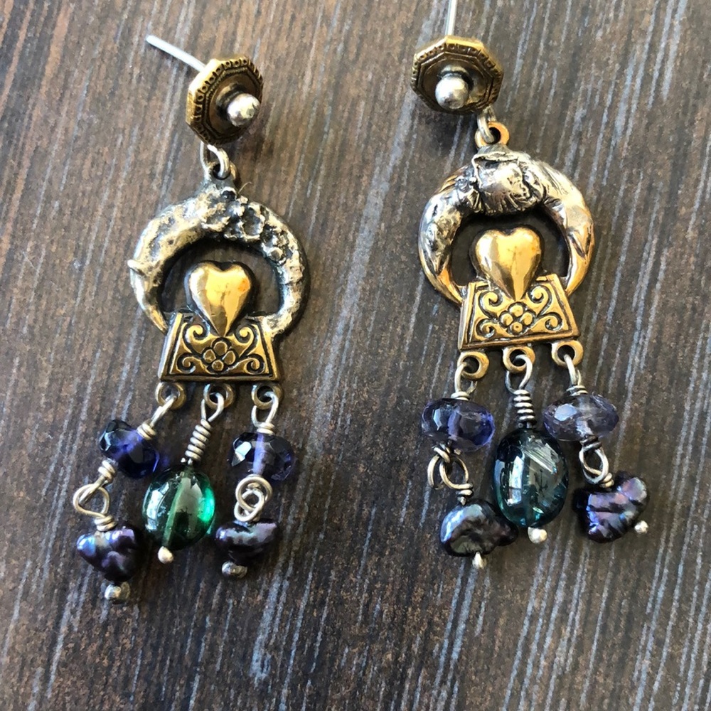 Beth Orduna drop tiered earrings